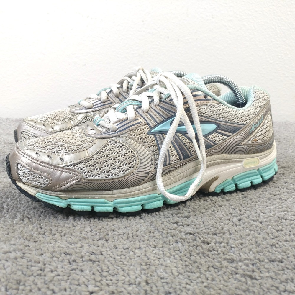 Brooks Ariel Womens Size 7 Running Shoes Gray Silver Blue Sneakers 1201161B548